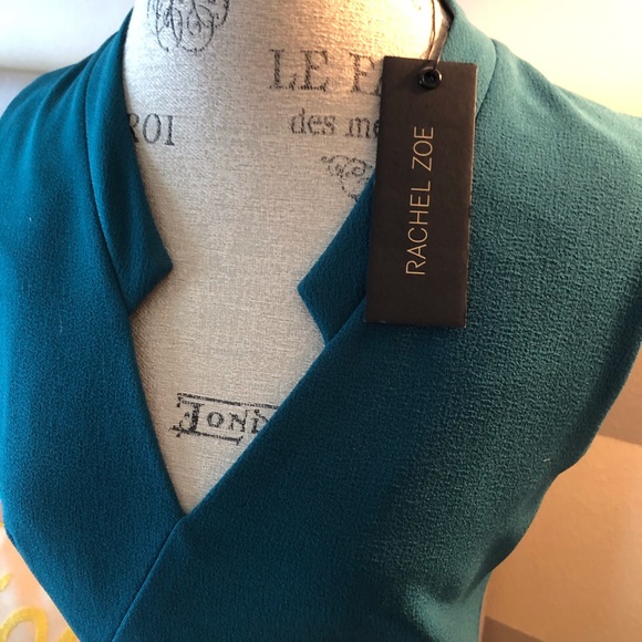 Rachel Zoe Teal Tulip-hem dress - Picture 5 of 8